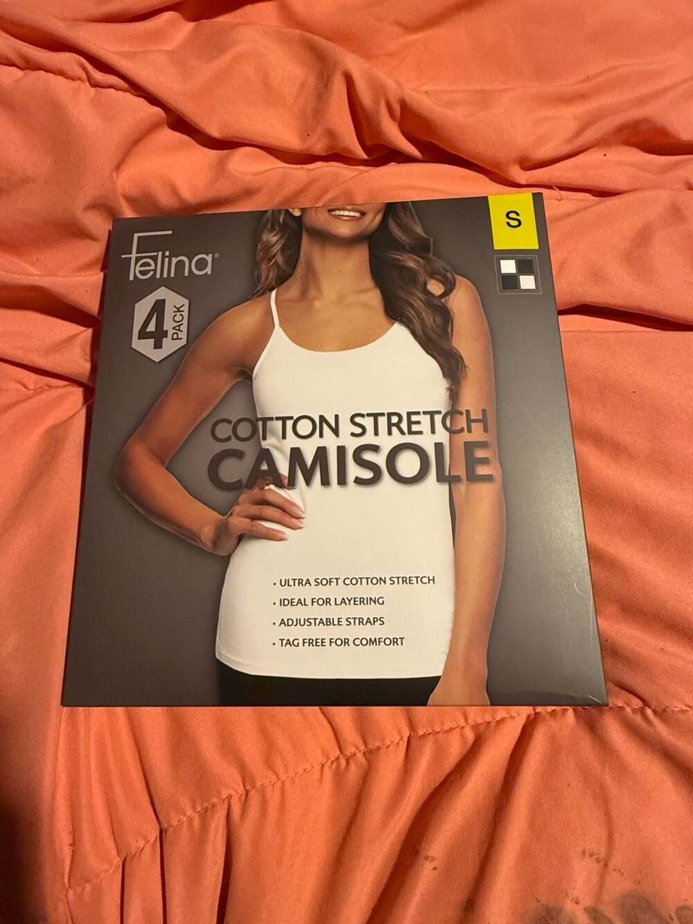 Felina Cotton Stretch Camisole 4 Pack